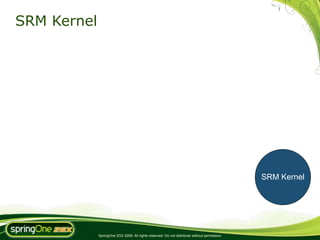 SRM Kernel




                                                                                              SRM Kernel




             SpringOne 2GX 2009. All rights reserved. Do not distribute without permission.
 