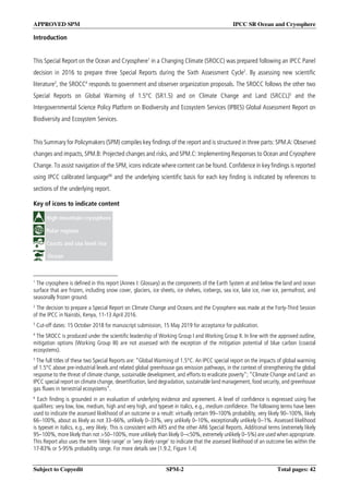 IPCC Special Report on Climate Change, Oceans and Cryosphere (2019) | PDF