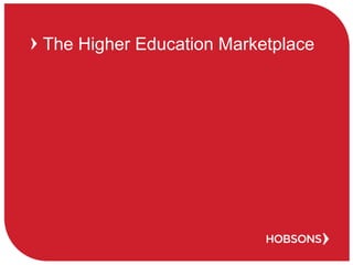 The Higher Education Marketplace
 