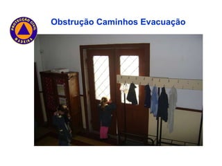 Obstrução Caminhos Evacuação 