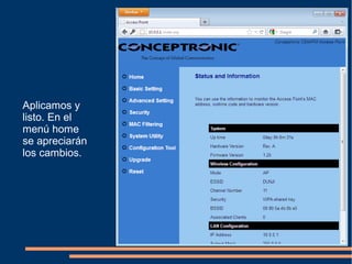 Aplicamos y
listo. En el
menú home
se apreciarán
los cambios.
 