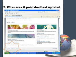 3. When was it published/last updated
 