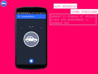 COME FUNZIONA
APP ANDROID
QUANDO IL SIMBOLO E’ GRIGIO
L’APP STA ASPETTANDO IL
SEGNALE GPS
 
