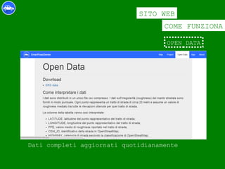 COME FUNZIONA
SITO WEB
OPEN DATA
Dati completi aggiornati quotidianamente
 
