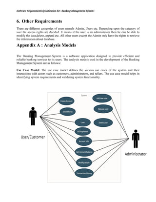 Banking Management System SRS | PDF