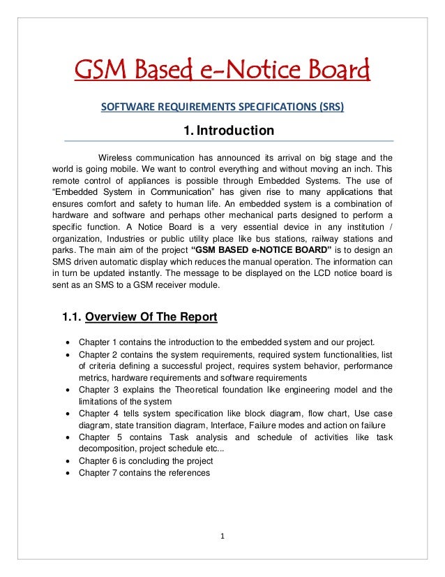 GSM BASED eNOTICE BOARD SRS