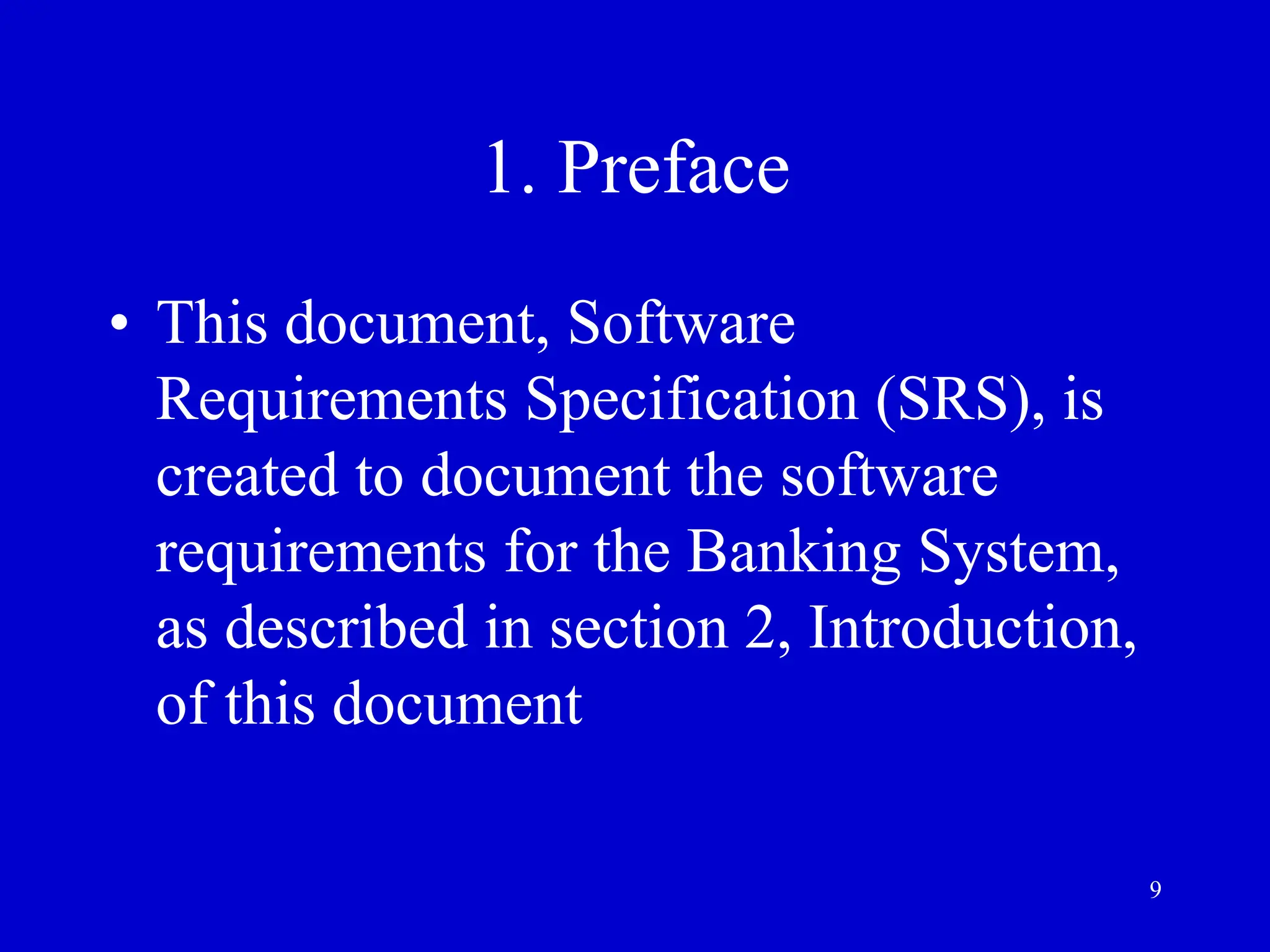 SRS for banking system requirement s.ppt | Credit Cards | Personal Debt