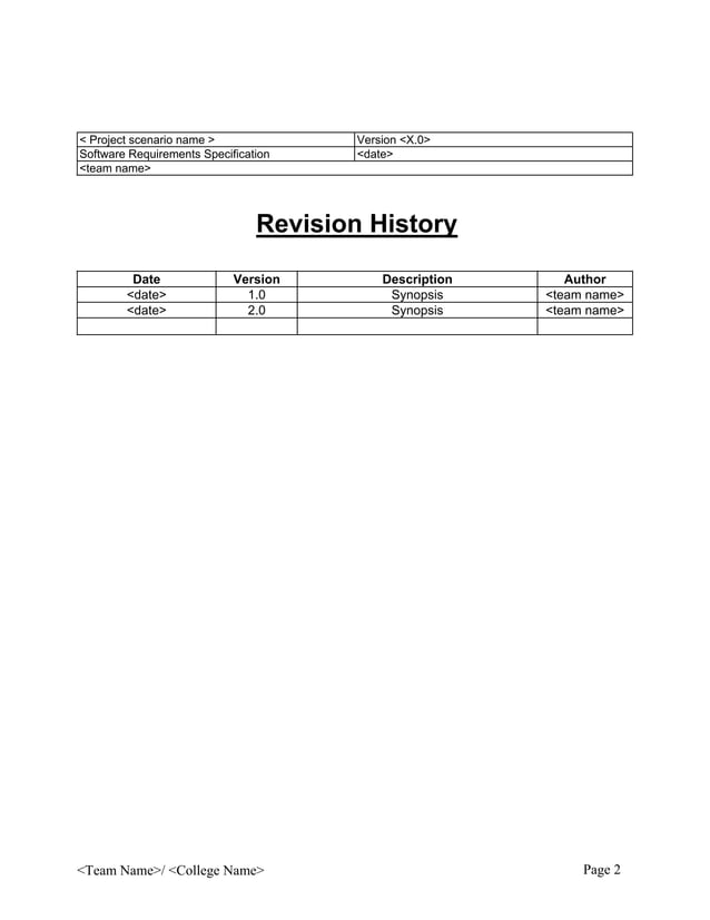 Srs format pdf