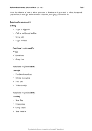 Skdupd Message Example Srs of skype | PDF