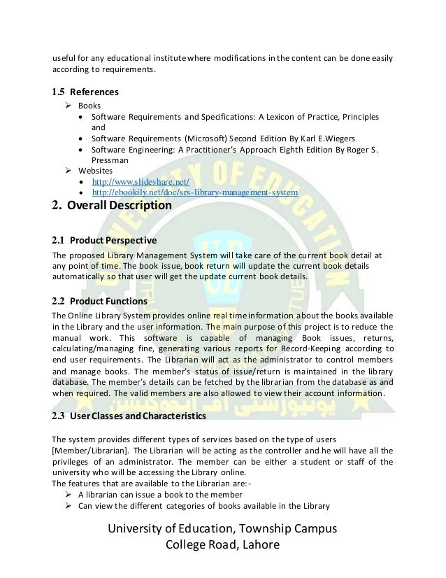 SRS for Library Management System