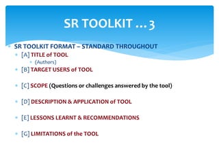 The Small Reservoirs Toolkit