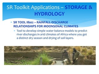 The Small Reservoirs Toolkit