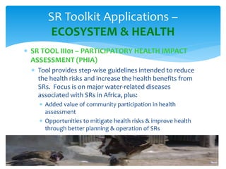The Small Reservoirs Toolkit