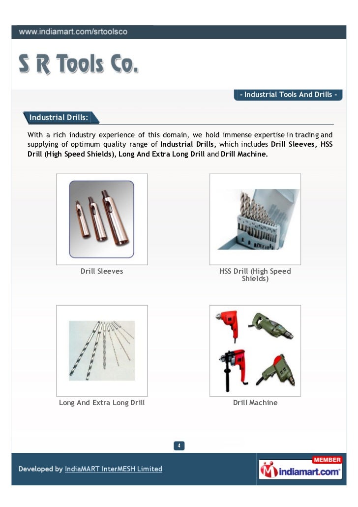 S R Tools Co, New Delhi, Industrial Tools And Drills