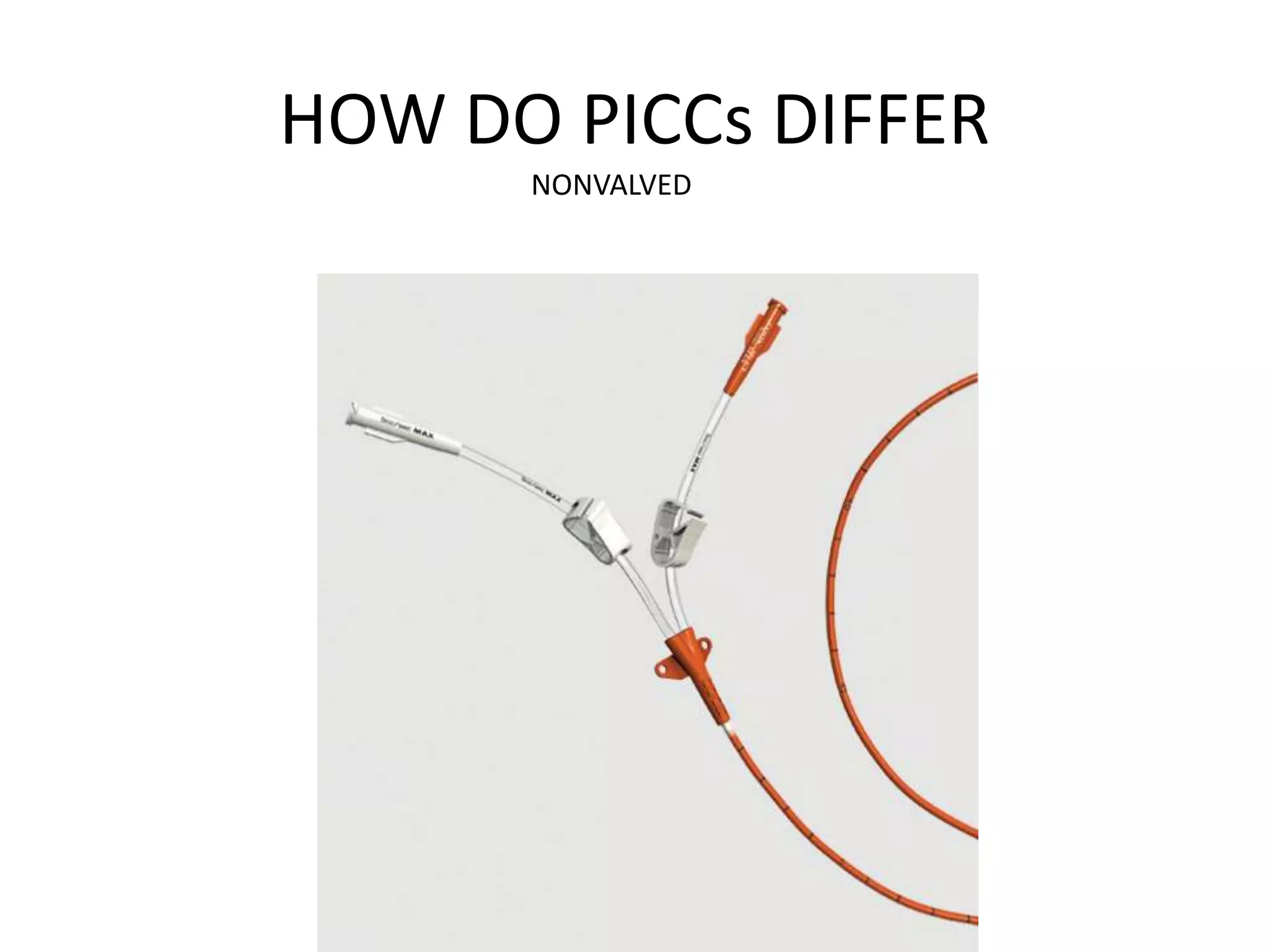 HOW DO PICCs DIFFER
NONVALVED
 