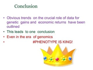 Lessons from the past:  How performance data availability and quality has led to genetic and economic gains in different breeds