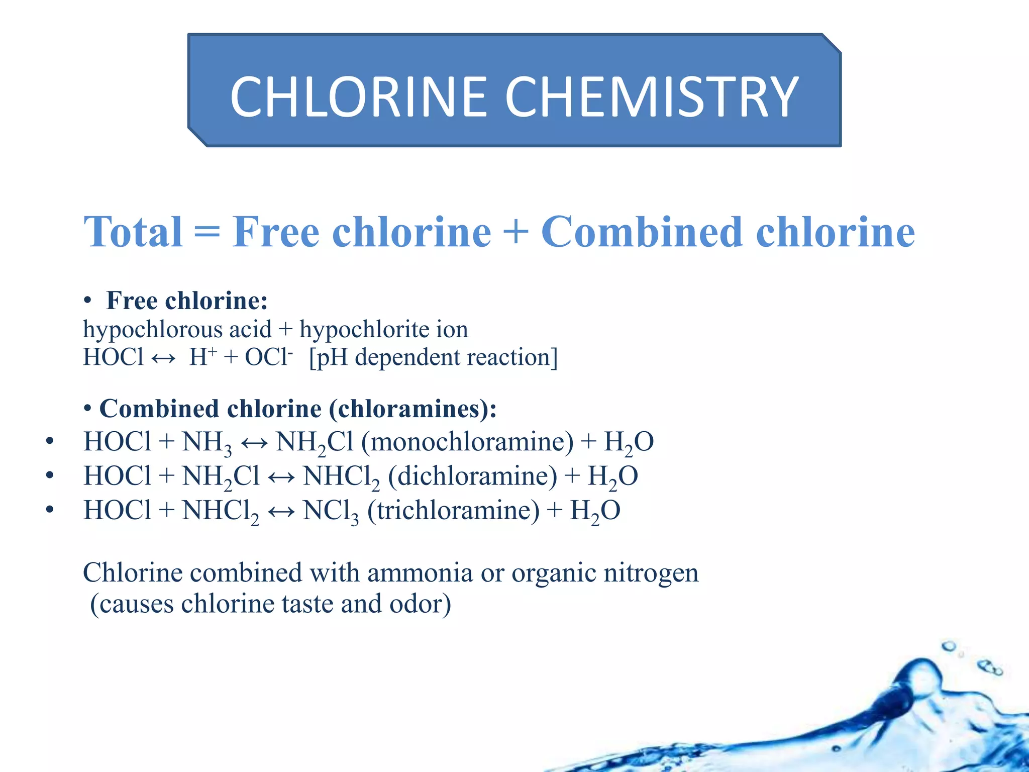 chlorination n chlorine demand