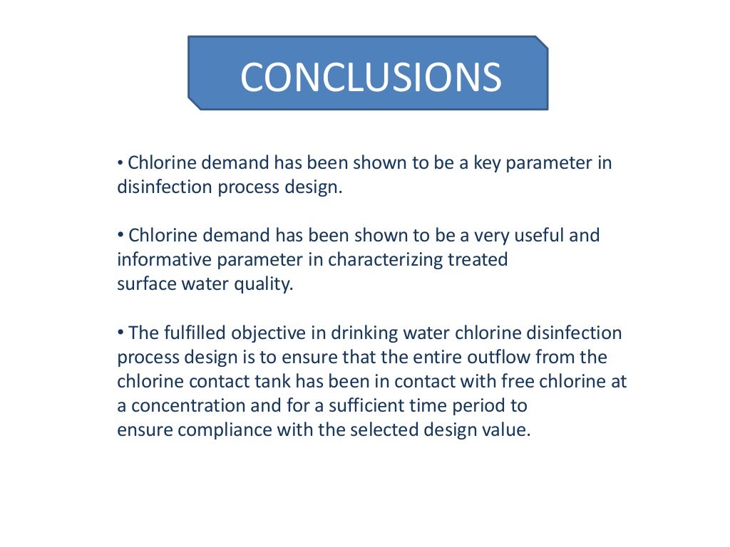 chlorination n chlorine demand