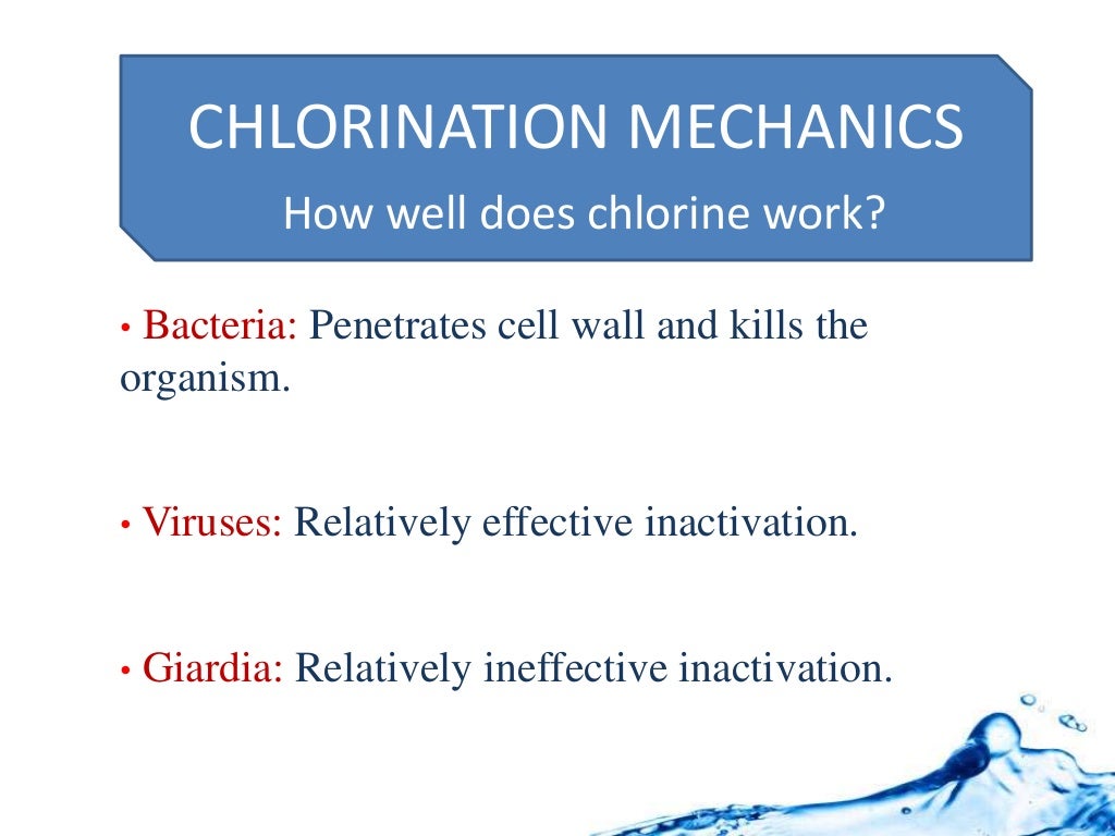 chlorination n chlorine demand