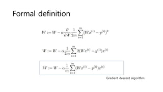 Formal definition
Gradient descent algorithm
 