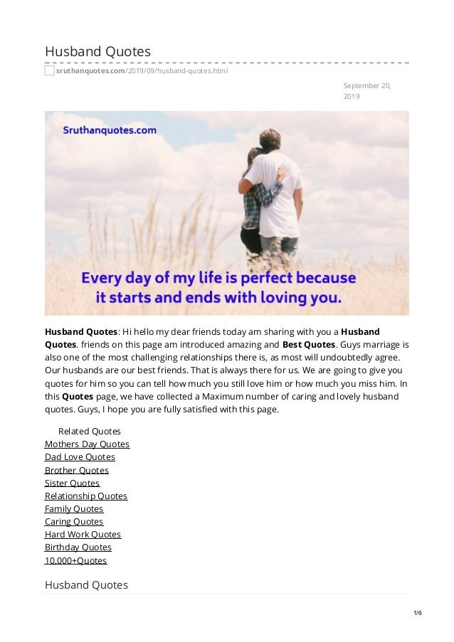 Sruthanquotes Com Husband Quotes