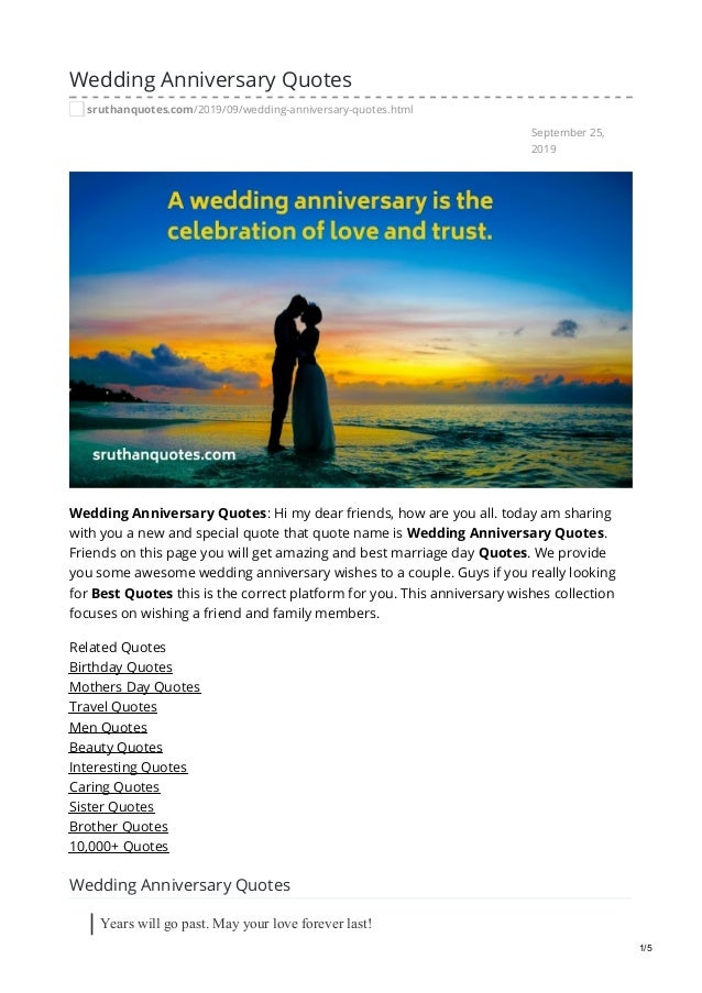 Sruthanquotes Com Wedding Anniversary Quotes