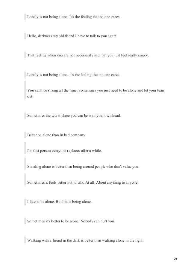 Sruthanquotes Com Alone Quotes