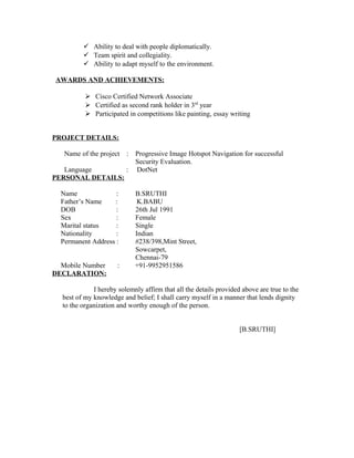 Sruthi res | DOC