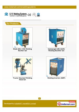 Our Products:




       Diode MIG / CO2 Welding   Submerged ARC (SAW)
             Recifier Set         Welding Rectifier...
