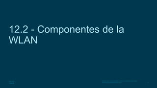 11
© 2016 Cisco y/o sus filiales. Todos los derechos reservados.
Información confidencial de Cisco.
12.2 - Componentes de la
WLAN
 
