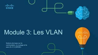 Module 3: Les VLAN
Notions de base sur la
commutation, le routage et le
sans fil v7.0 (SRWE)
 