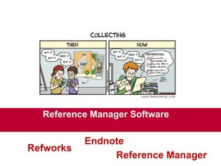40
Reference Manager Software
https://www.flickr.com/photos/sherlock77/416909735
Refworks
Reference Manager
Endnote
 