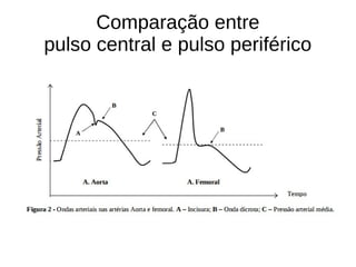 Comparação entre
pulso central e pulso periférico
 