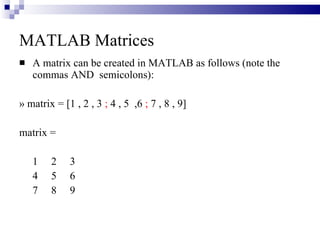 Brief Introduction to Matlab | PPT