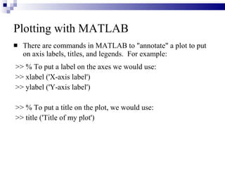 Brief Introduction to Matlab | PPT