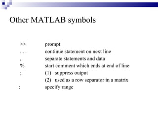 Brief Introduction to Matlab | PPT