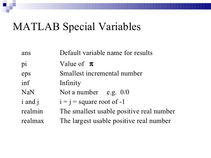 Brief Introduction to Matlab