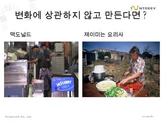 변화에 상관하지 않고 만든다면 ? 맥도널드 제이미는 요리사 