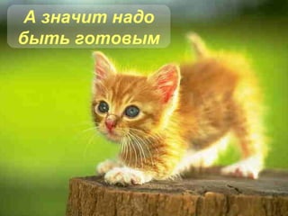 А значит надо быть готовым 