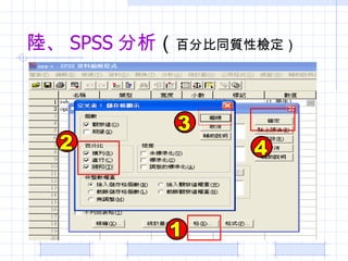 ꑡ SPSS   ٷֱͬ|ԙz 