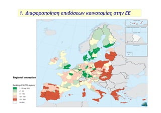 Επιδόσεις της Ελλάδας στην Τεχνολογική Καινοτομία