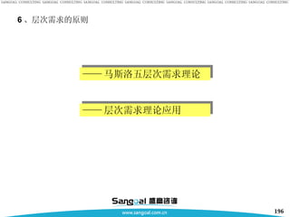 6 、层次需求的原则 —— 层次需求理论应用 —— 马斯洛五层次需求理论 