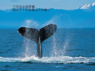 不用冷水服膠囊， 睡前半小時服藥忌立刻躺下 