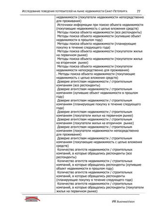 исследование поведения потребителей на р недвижим