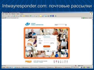 Intwayresponder.com:  почтовые рассылки 