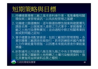 環保機關調查關廠工廠土壤地下水污染