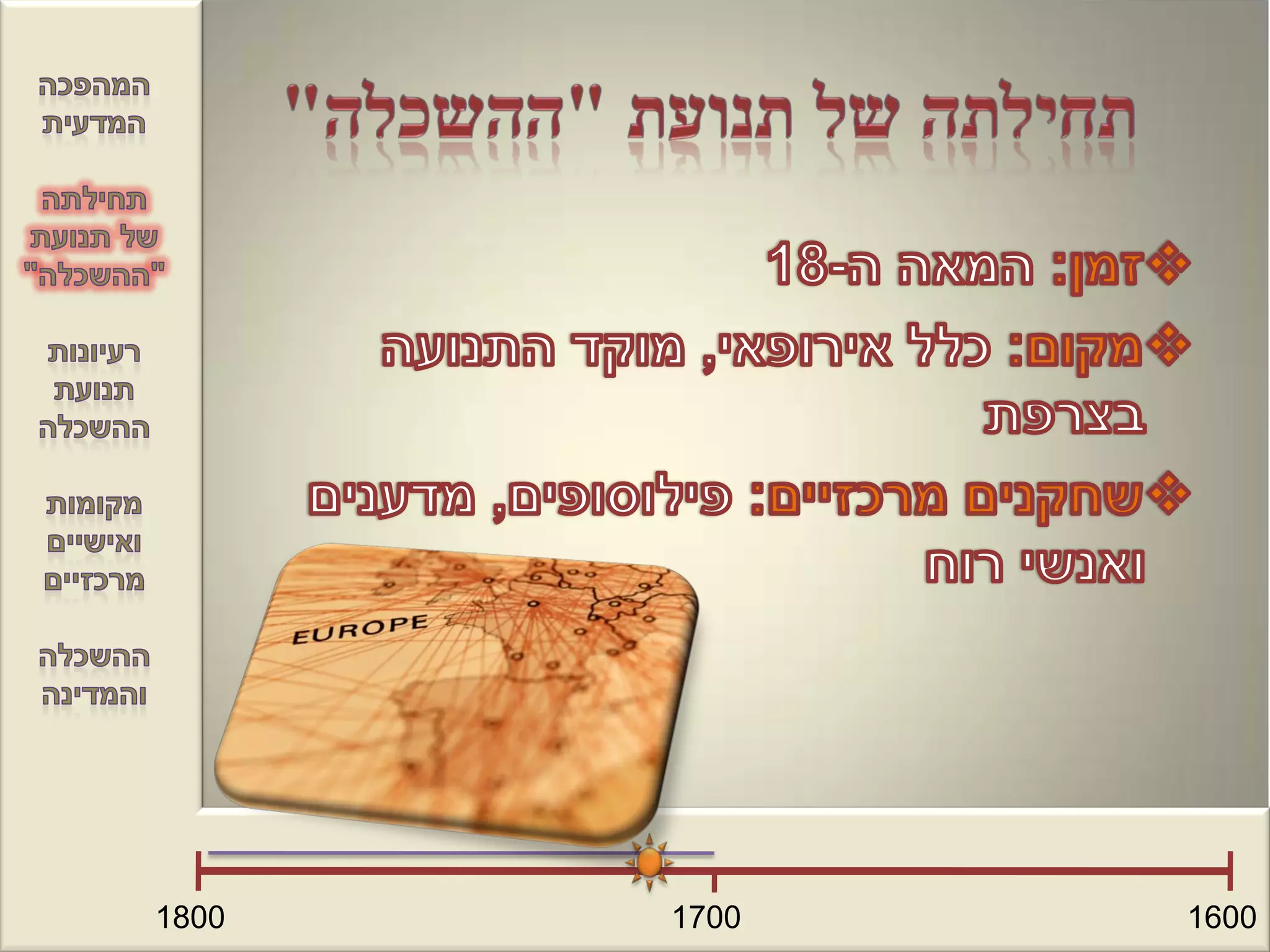 תקופת הנאורות וההשכלה