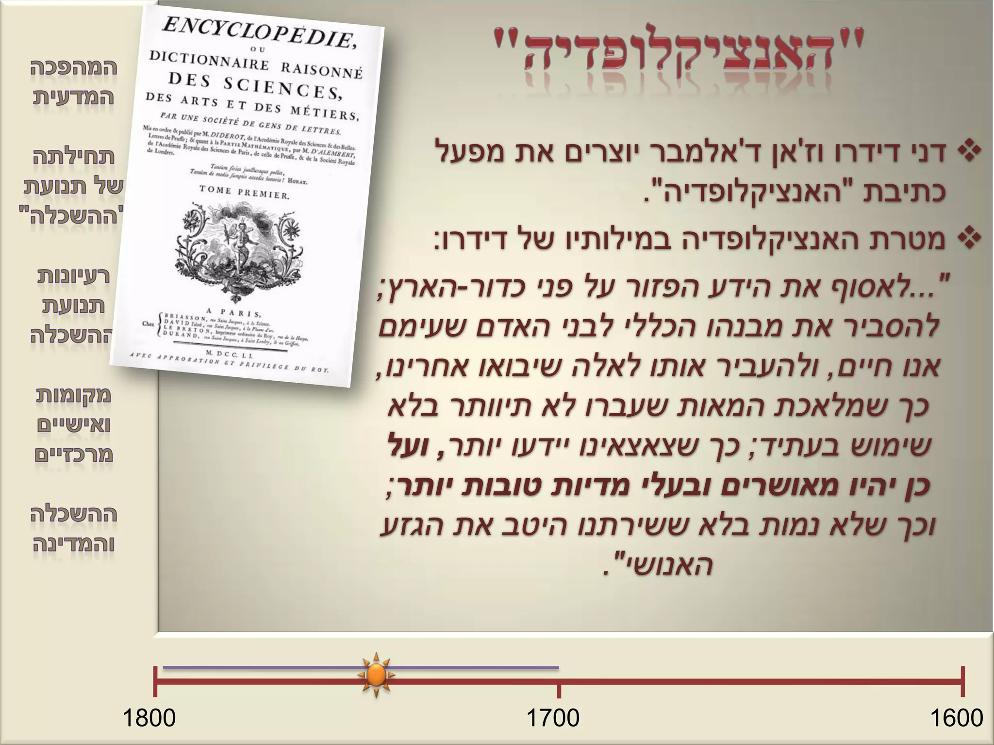 תקופת הנאורות וההשכלה