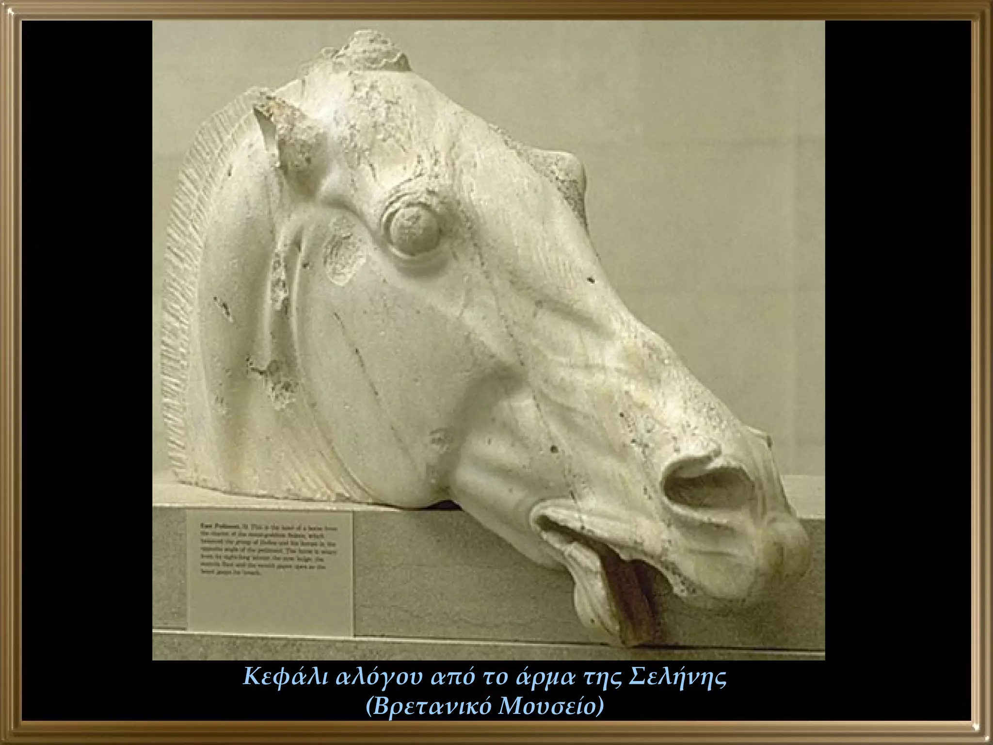 Κεφάλι αλόγου από το άρμα της Σελήνης (Βρετανικό Μουσείο) 