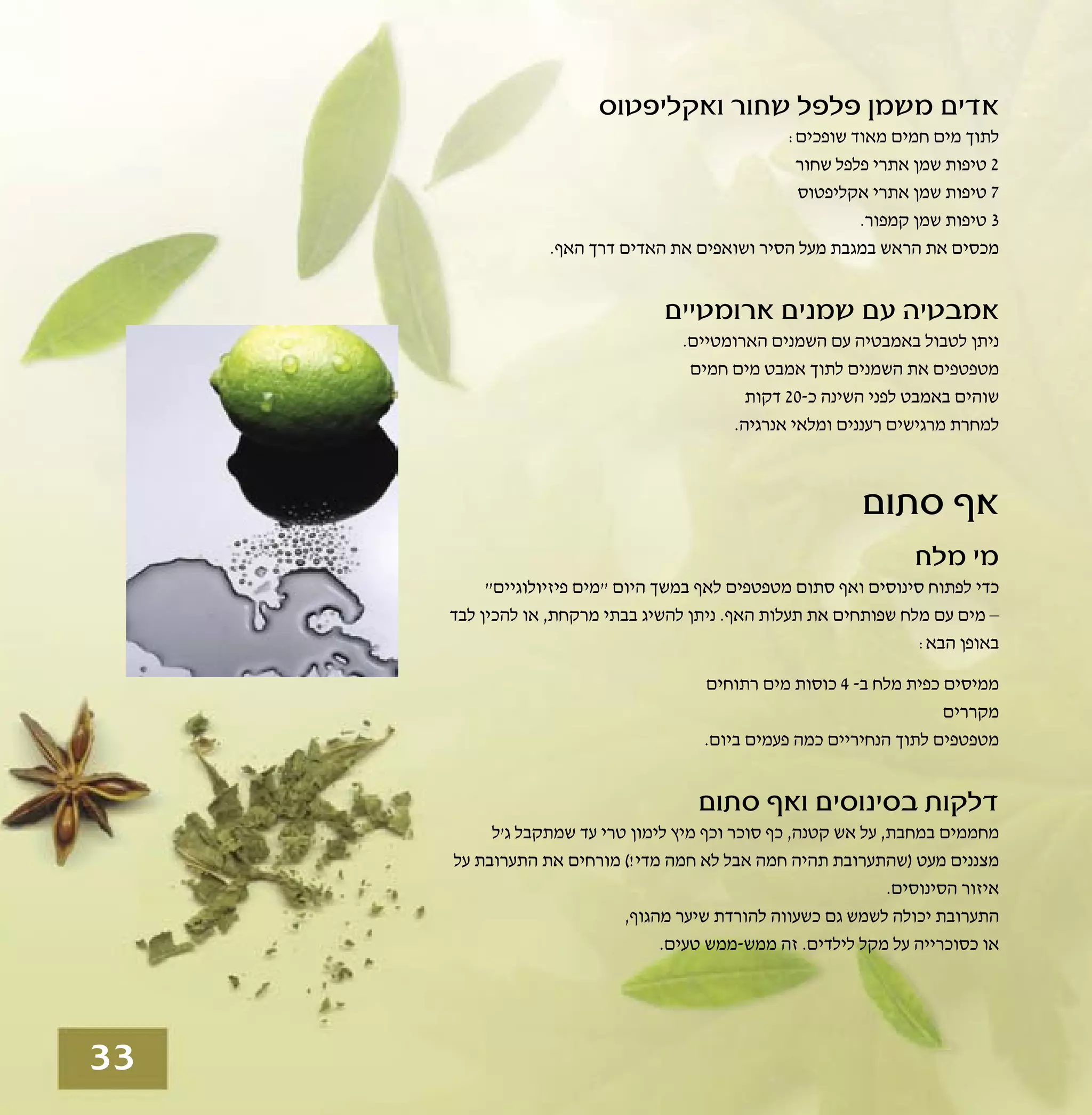 טיפולים טבעיים לשפעת